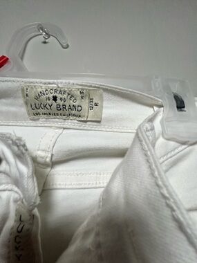 Lucky Brand White Denim Jeans with Branded Label